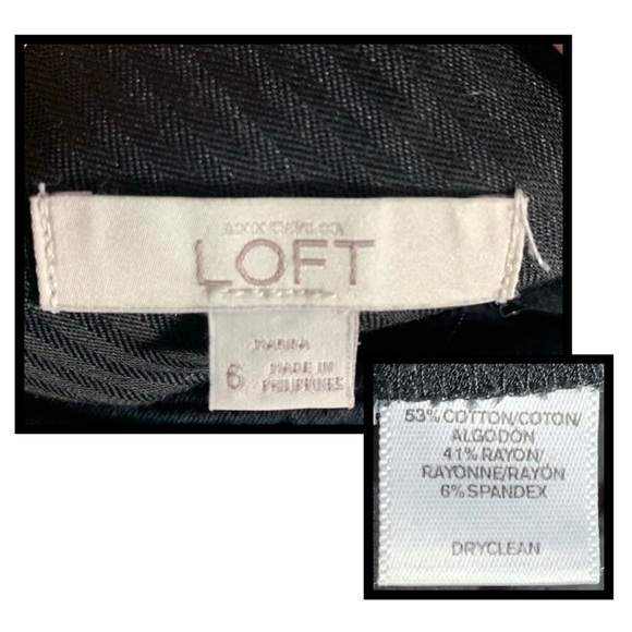 LOFT Black Straight Leg Stretch Trousers - Picture 7 of 9